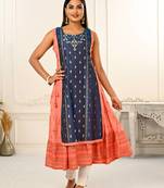 Premium 2 layered inner cotton and outward jacket rayon kurti