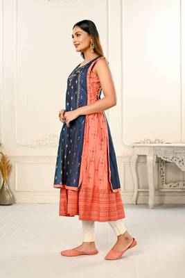 Premium 2 layered inner cotton and outward jacket rayon kurti 2