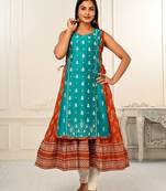 Premium 2 layered inner cotton and outward jacket rayon kurti