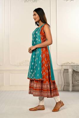 Premium 2 layered inner cotton and outward jacket rayon kurti 2