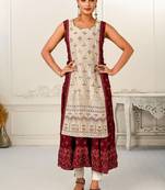 Premium 2 layered inner cotton and outward jacket rayon kurti