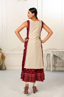 Premium 2 layered inner cotton and outward jacket rayon kurti 5