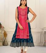 Premium 2 layered inner cotton and outward jacket rayon kurti