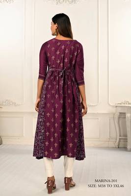 Premium cotton hand print light embroidery work kurtis 4