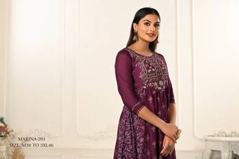Premium cotton hand print light embroidery work kurtis 5