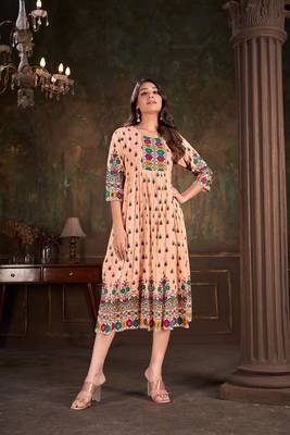 Premium stylish cotton printed kurti 1