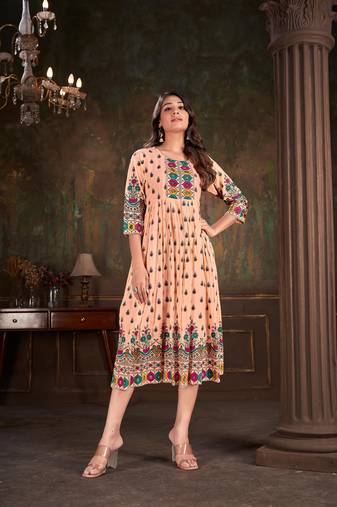 Premium stylish cotton printed kurti