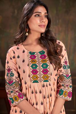 Premium stylish cotton printed kurti 2