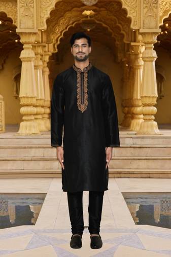 Art silk kurta chudidar for mens