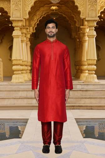 Art silk kurta chudidar for mens