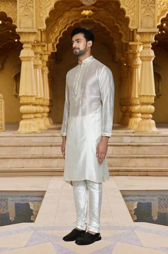 Art silk kurta chudidar for mens