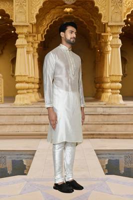 Art silk kurta chudidar for mens 2