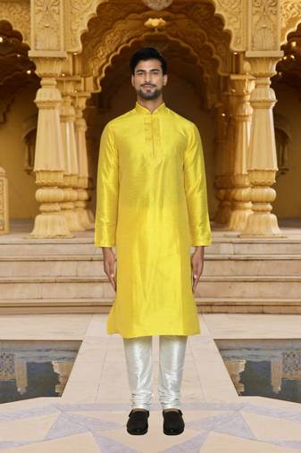 Art silk kurta chudidar for mens