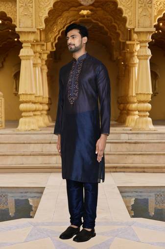 Art silk kurta chudidar for mens