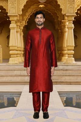 Art silk kurta chudidar for mens 1