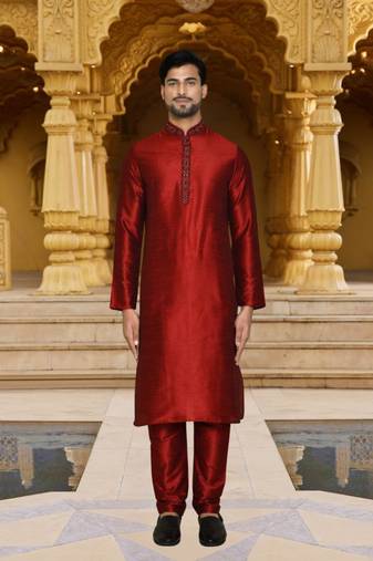 Art silk kurta chudidar for mens