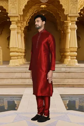 Art silk kurta chudidar for mens