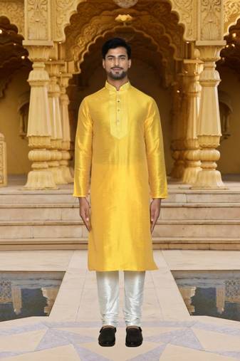 Art silk kurta chudidar for mens