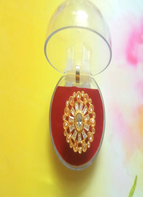 Runjhun gold plated kundan adjustable cocktail finger ring 1
