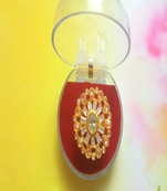 Runjhun gold plated kundan adjustable cocktail finger ring