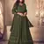 Mehandi Green Georgette Sequins Embroidered Wedding Wear Skirt Kameez