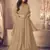 Beige Georgette Sequins Embroidered Wedding Wear Skirt Kameez