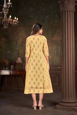 Premium stylish printed cotton kurti 2