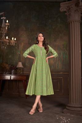 Premium stylish printed cotton kurti 1