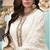 White pakistani suit with sequence embroidery work and diamond work