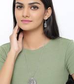 Oxidised silver plated handcrafted necklace