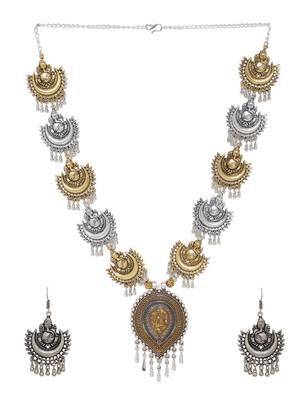 Oxidised silver plated necklaceset 2