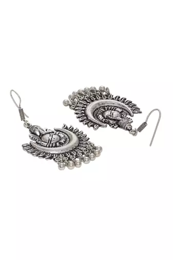 Oxidised silver plated necklaceset
