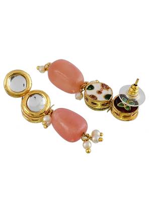 Pearl kundan long jewellery set for women 4