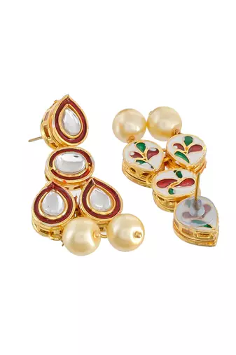 Kundan gold plated  jewellery set