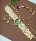 Kundan choker necklace set with earrings