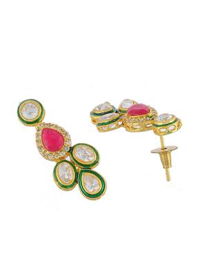 Kundan choker necklace set with earrings 4