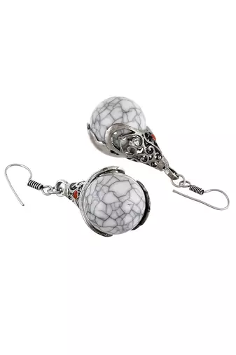 Silver-plated onyx studded jewellery set