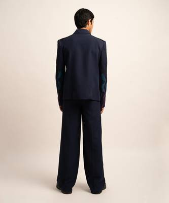 The deep blue trousers 4