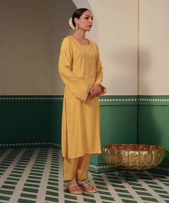 Tulip zari kurta pant set 1