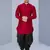 Maroon Art Silk Plain Dhoti kurta