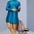 Blue Art Silk Plain Kurta pajama