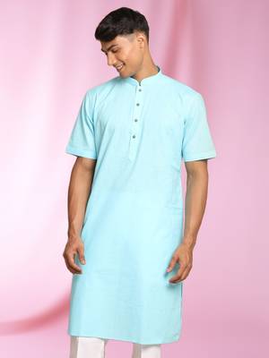White Art Silk Plain Kurta pajama 1