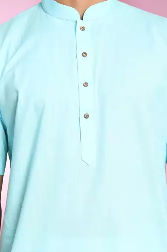 White Art Silk Plain Kurta pajama