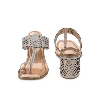 Rose gold solid magic heels 4