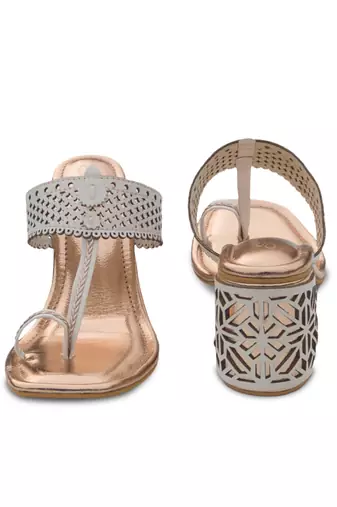 Rose gold solid magic heels