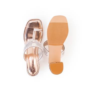 Rose gold solid magic heels 5