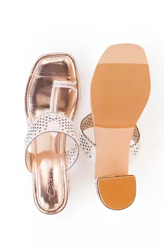 Rose gold solid magic heels