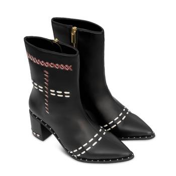 Black embroidery woven melody boots 1