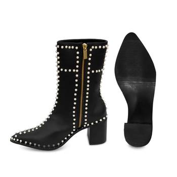 Black embroidery the pearl boots 2
