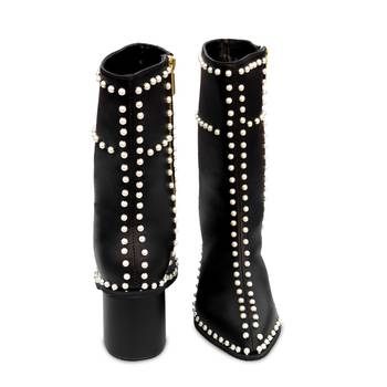 Black embroidery the pearl boots 3